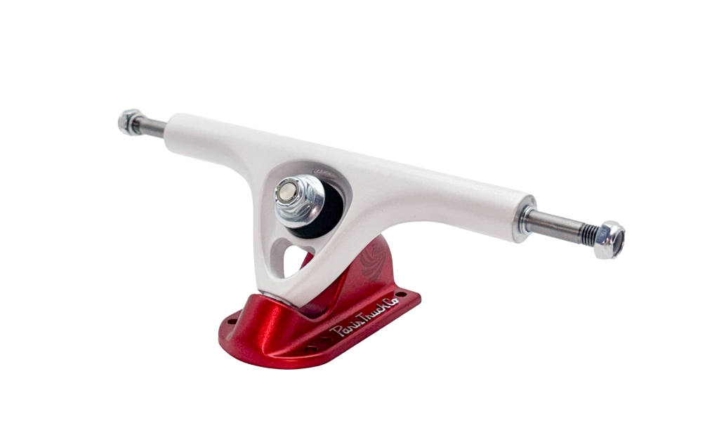 V3 180mm 50° Longboard Trucks Candy Cane Mix-Up Pearl White / Scarlet Red