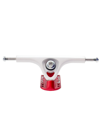 V3 180mm 50° Longboard Trucks Candy Cane Mix-Up Pearl White / Scarlet Red