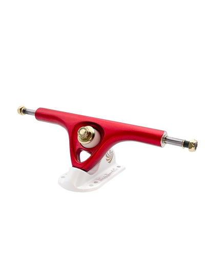 V3 180mm 50° Longboard Trucks Candy Cane Mix-Up Scarlet Red / Pearl White