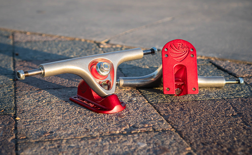 Paris Trucks 180mm polished/red mix-ups